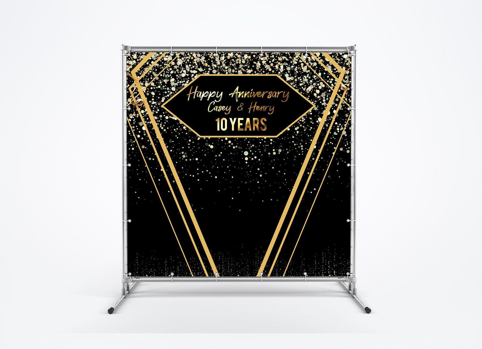 10 Year Anniversary Custom Vinyl Backdrop - Hue Design Group