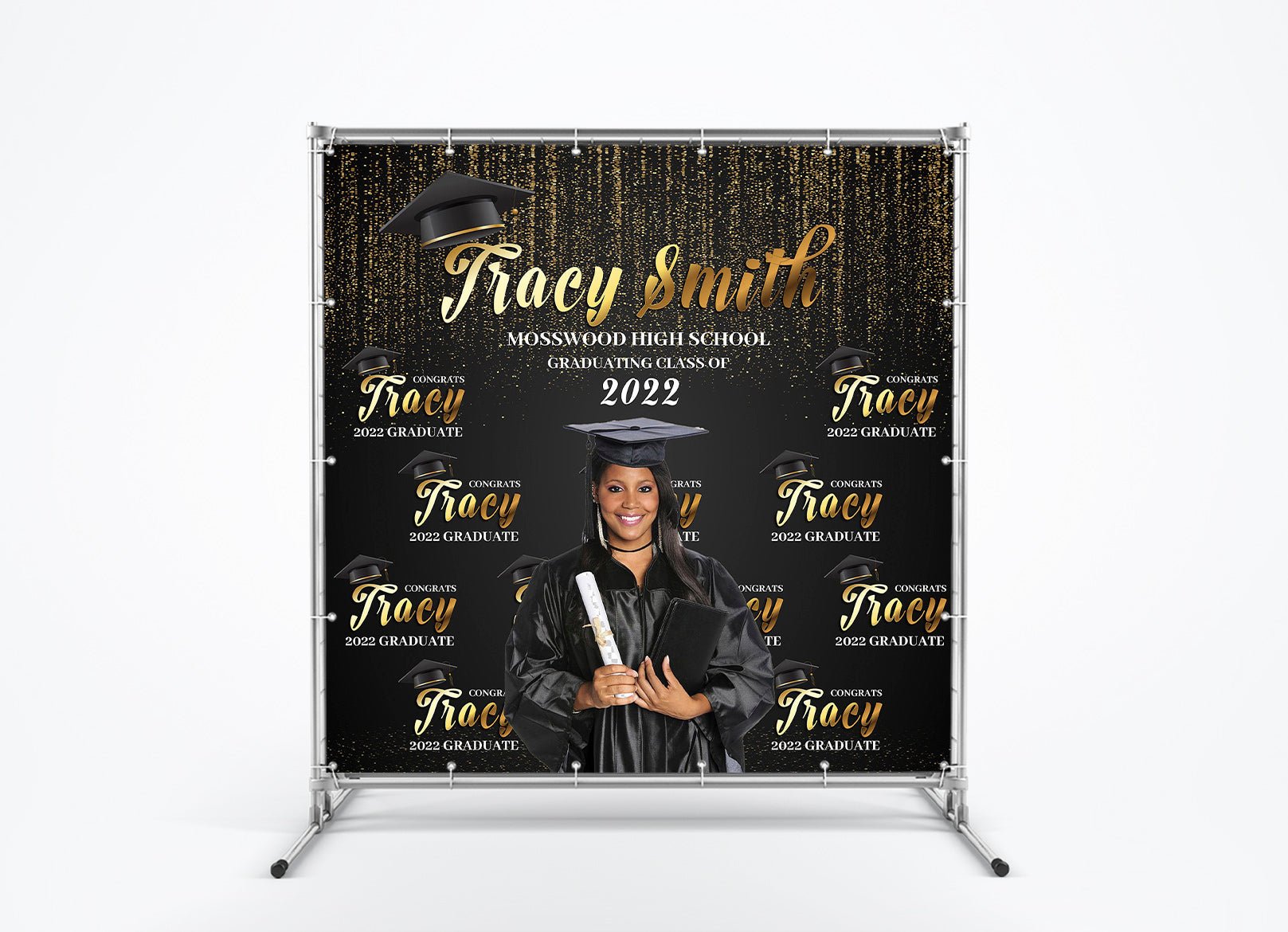 2022 Graduation Custom Vinyl Backdrop - Hue Design Group