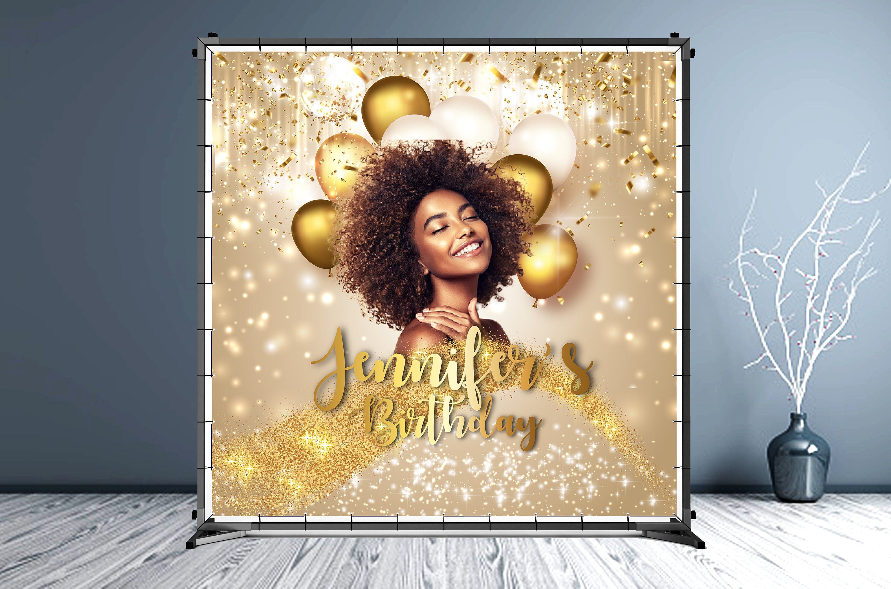 Custom Vinyl Backdrop - Hue Design Group