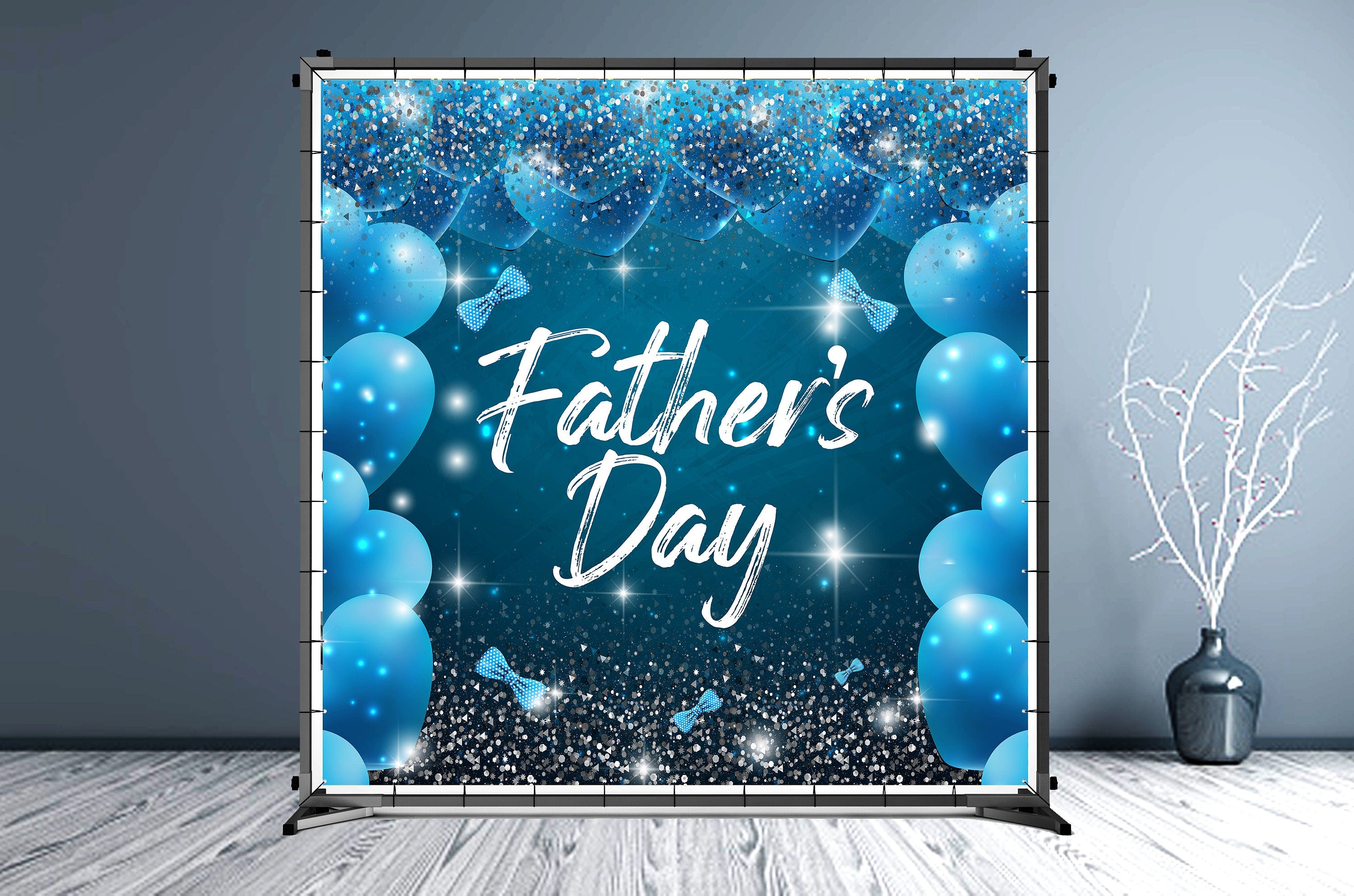 Father's Day Step and Repeat Custom Backdrop - Hue Design Group