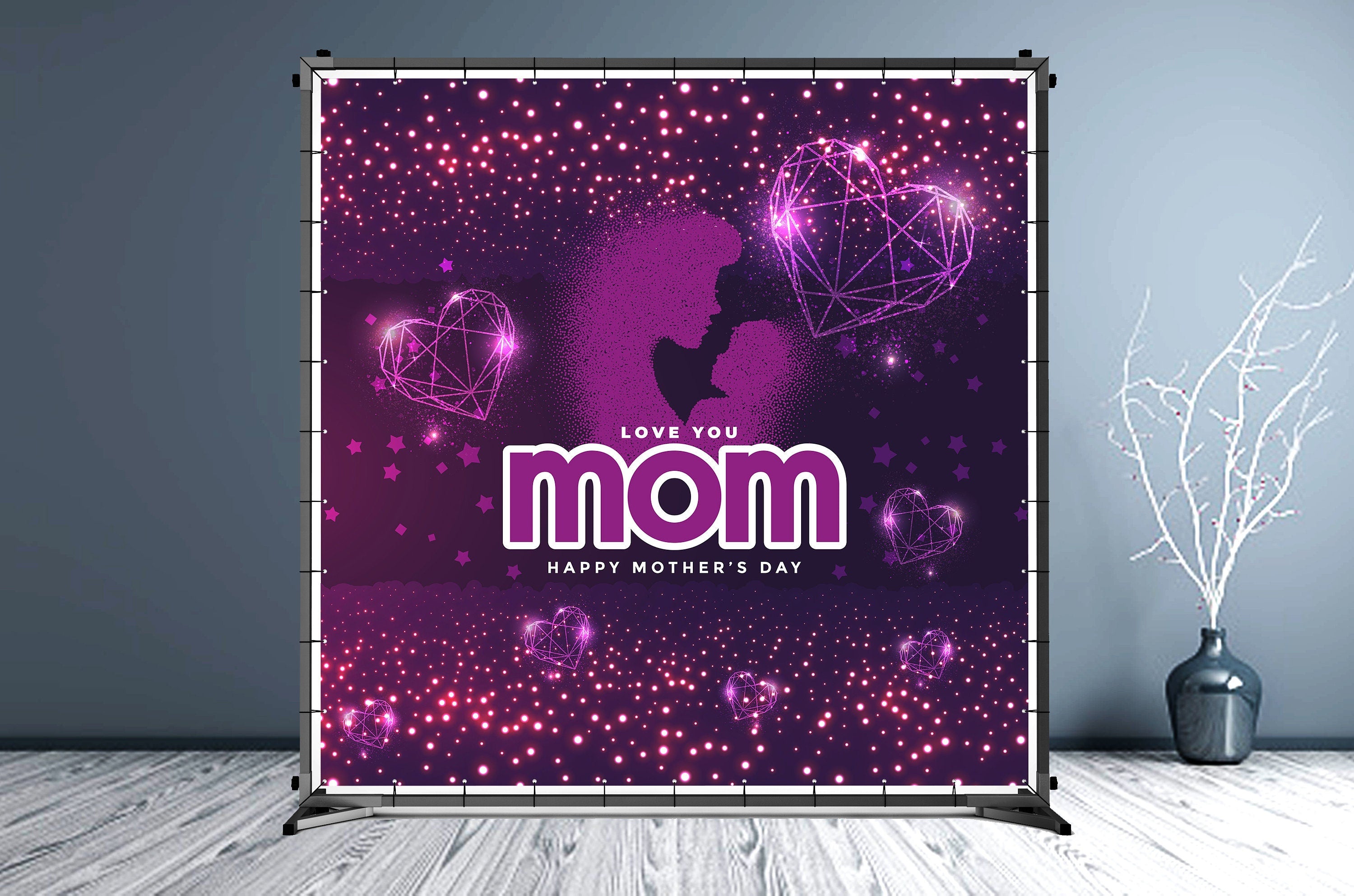 Mother's Day Custom Vinyl Backdrop - Hue Design Group