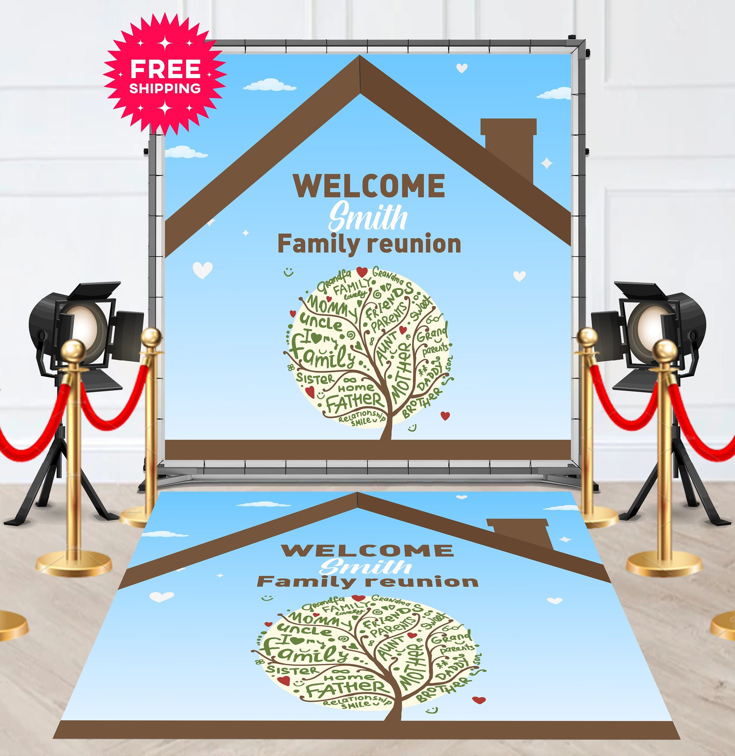 Family Reunion Removable Floor Decal Runner - Hue Design Group