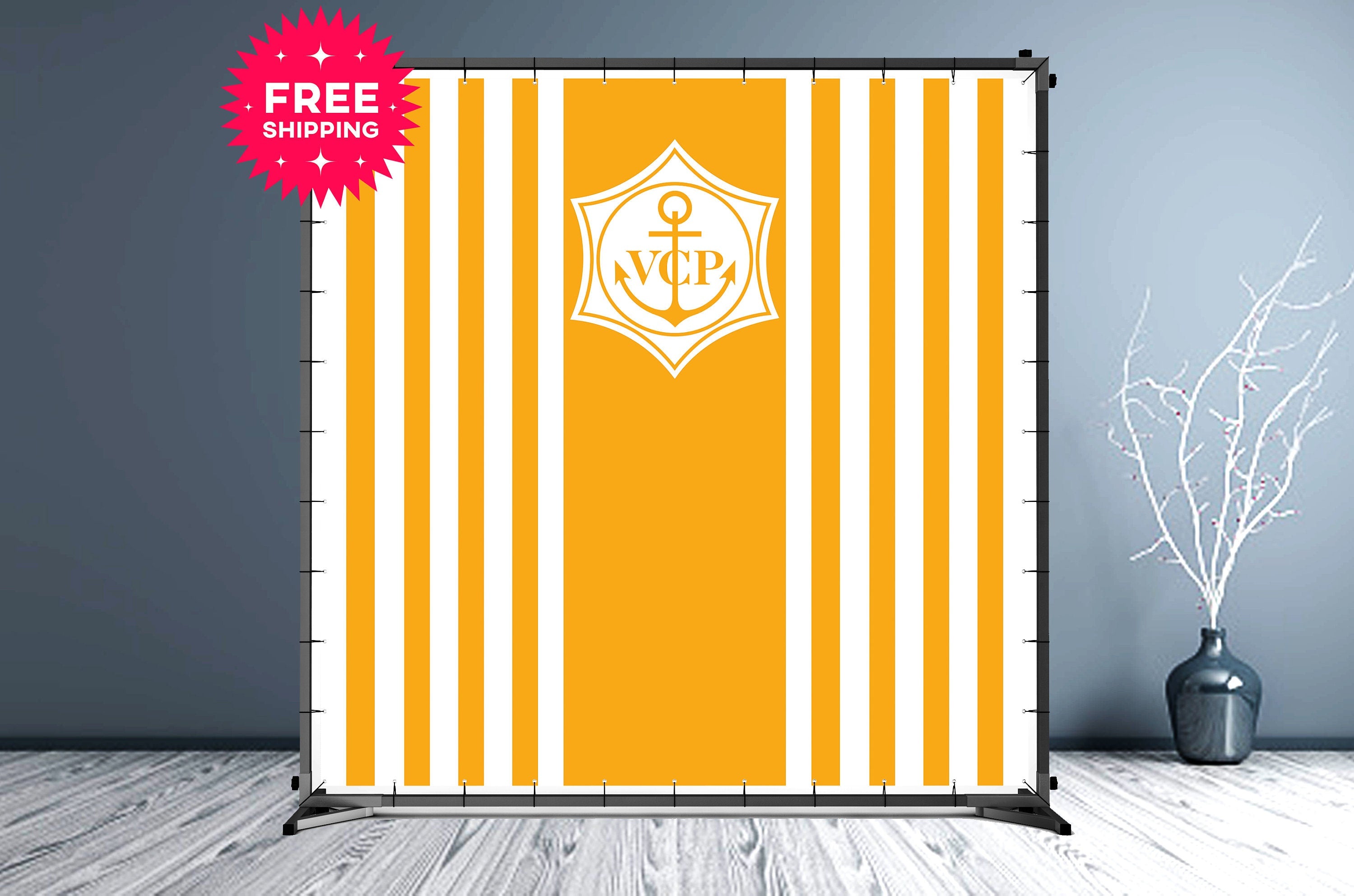 Men Birthday Custom Vinyl Backdrop - Hue Design Group