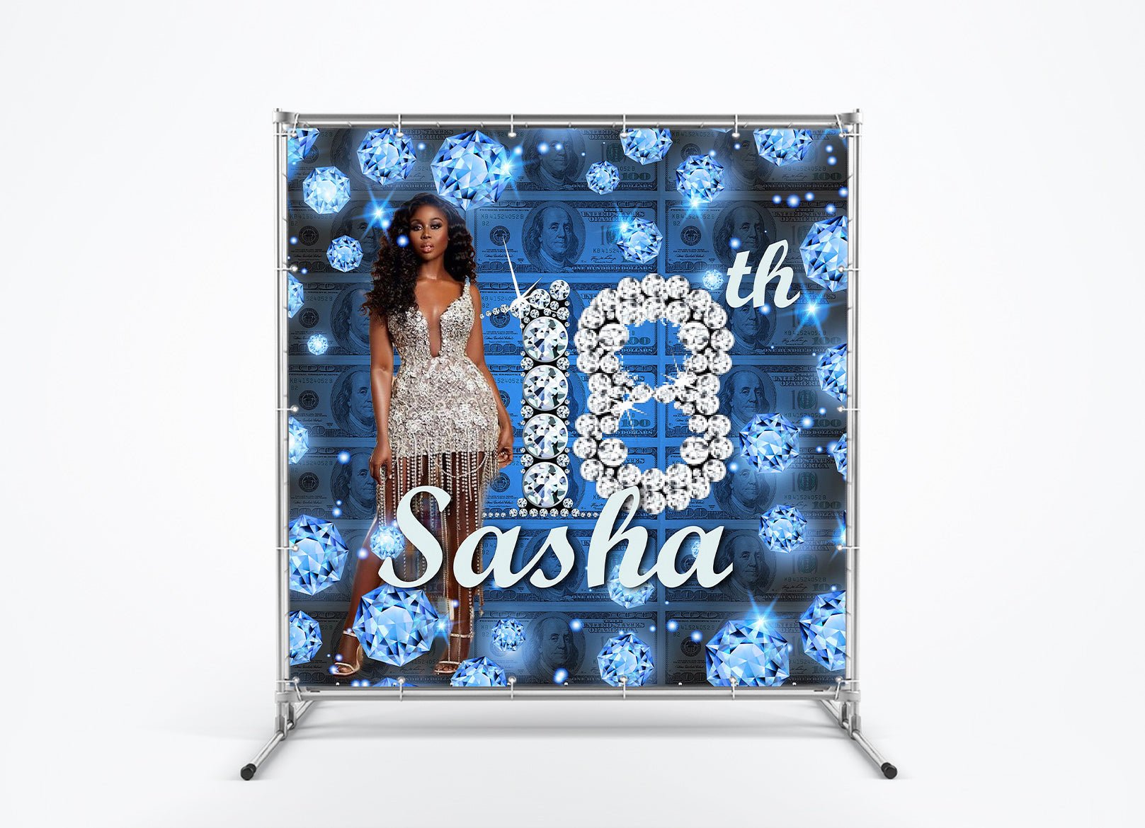 18th Birthday Custom Vinyl Backdrop - Hue Design Group